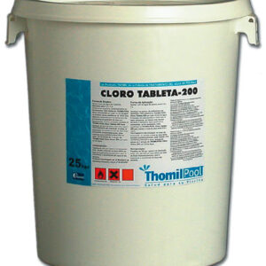 THOMILPOOL CLHOR-TABS 200. Pastilhas cloro lento conc. 90% skimm
