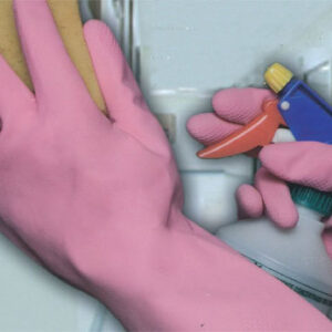 Luvas de Borracha Rosa